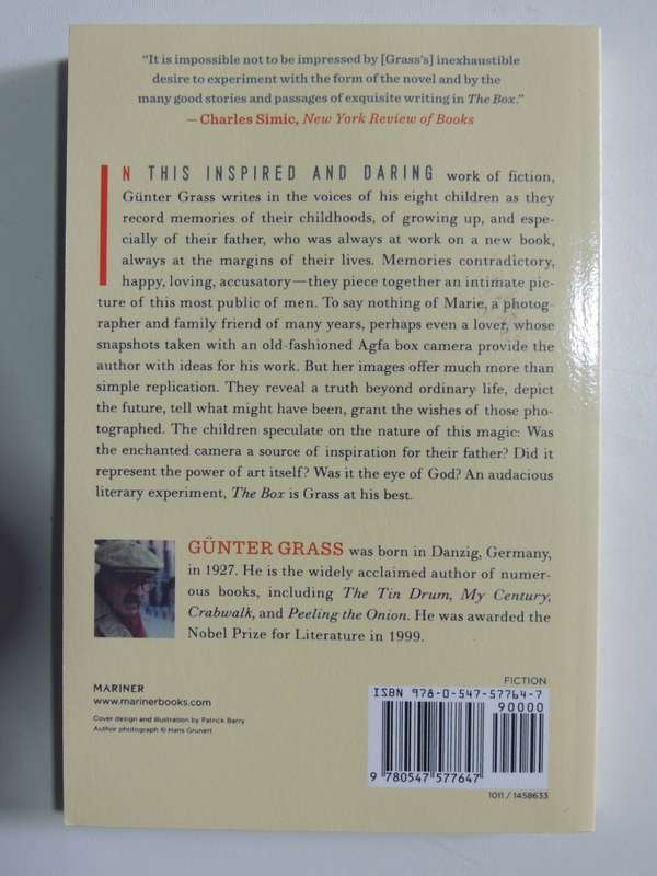 The Box - Tales form the Darkroom - Gunter Grass, Translated from German by Ralph Manheim