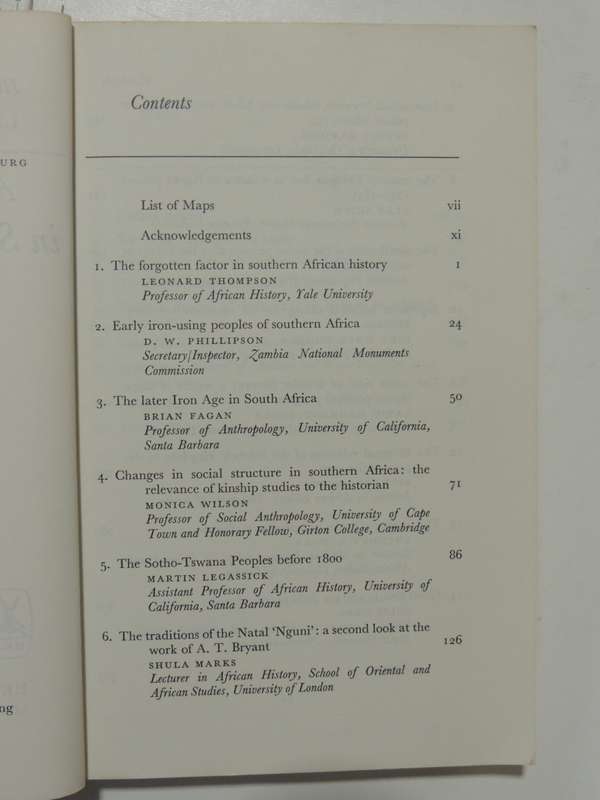 African Societies In Southern Africa - ed Leonard Thompson