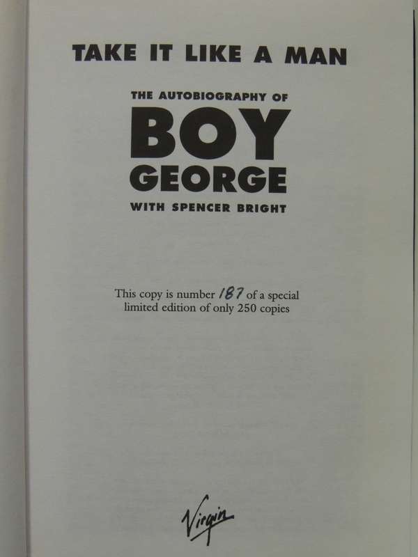 Take It Like A Man - Boy George with Spencer Bright -  Ltd Edition no 187 of 250 printed