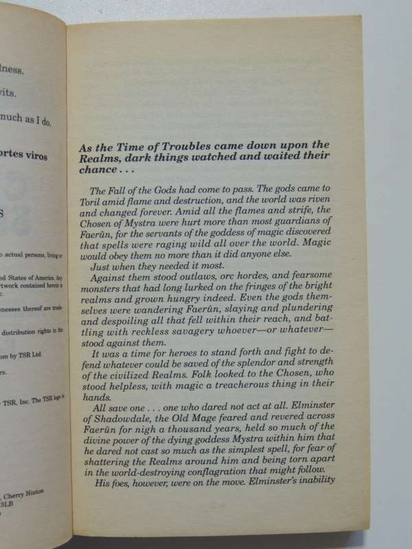 Cloak of  Shadows - The Shadow of the Avatar Book 2 -Ed Greenwood