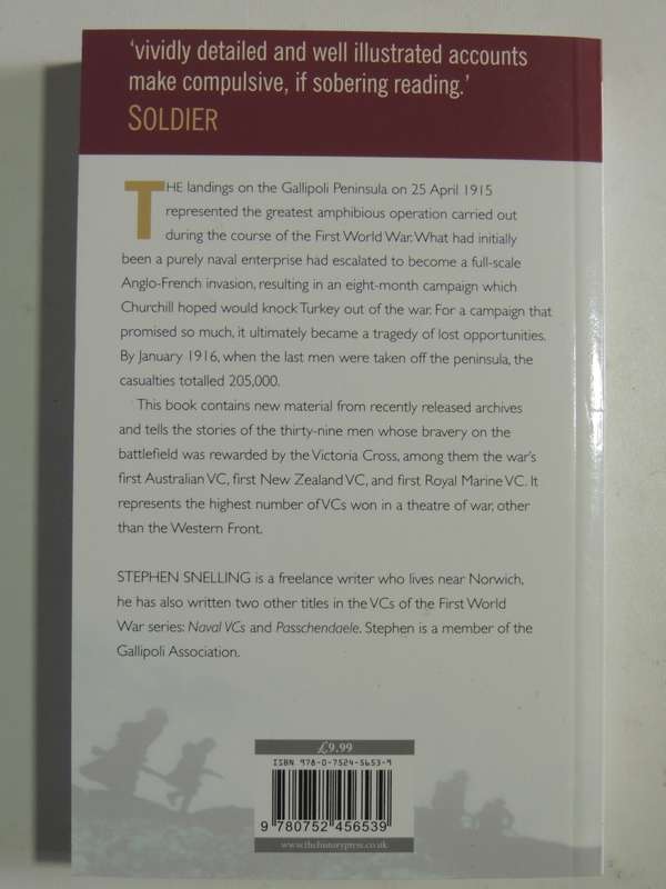 VCs of the First World War Gallipoli - Stephen Snelling