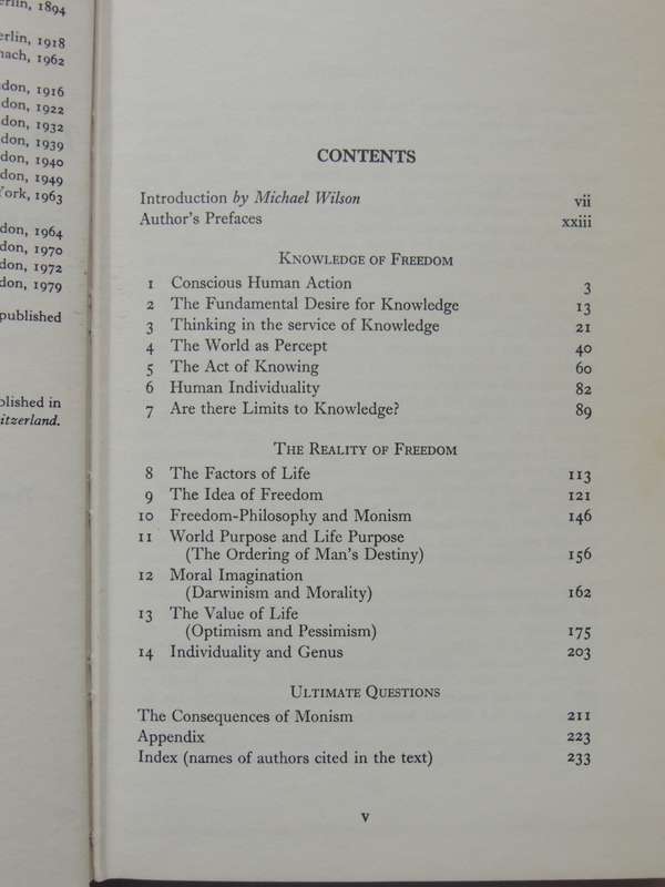 The  Philosophy of Freedom - The Basis for a Modern World Conception - The Philosophy of Spiritual A