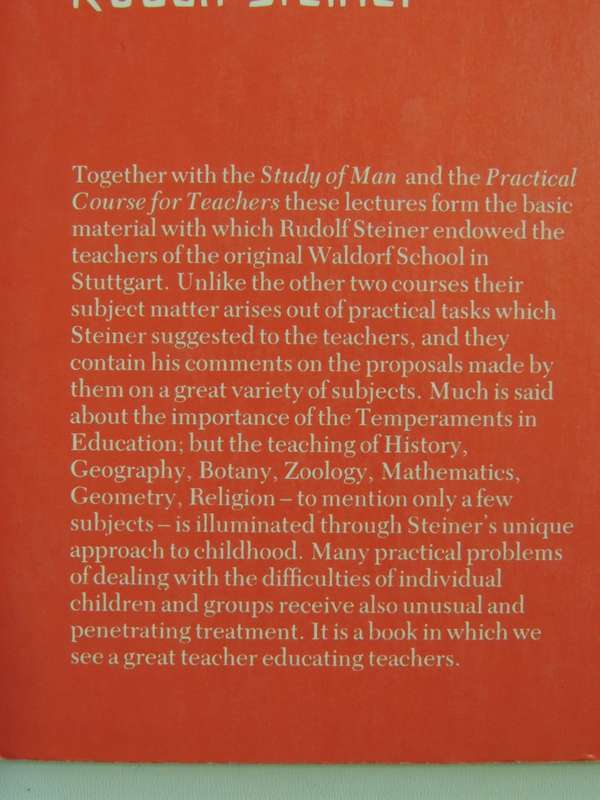 Discussions with Teachers, 1919 - Rudolf Steiner