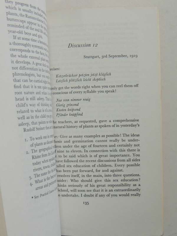 Discussions with Teachers, 1919 - Rudolf Steiner
