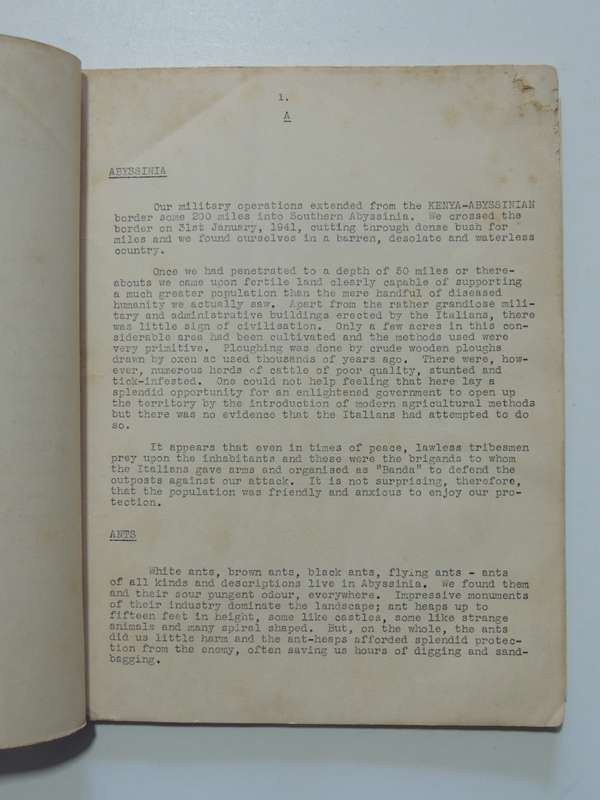 Abyssinian Alphabet - Gunner CB Johnston