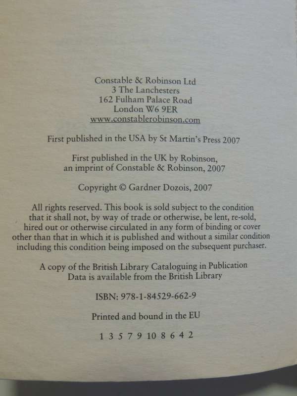The Mammoth Book of Best New Science Fiction, 20th Annual Collection - Ed. Gardner Dozois