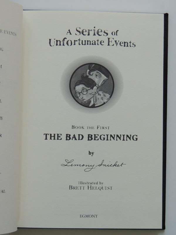 A Series of Unfortunate Events:Book the First:The Bad Beginning - Lemony Snicket Box Set Ltd Ed 2003
