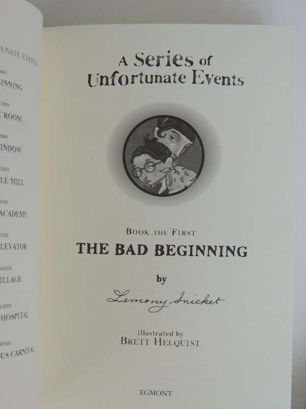 A Series of Unfortunate Events:Book the First:The Bad Beginning - Lemony Snicket Box Set Ltd Ed 2003