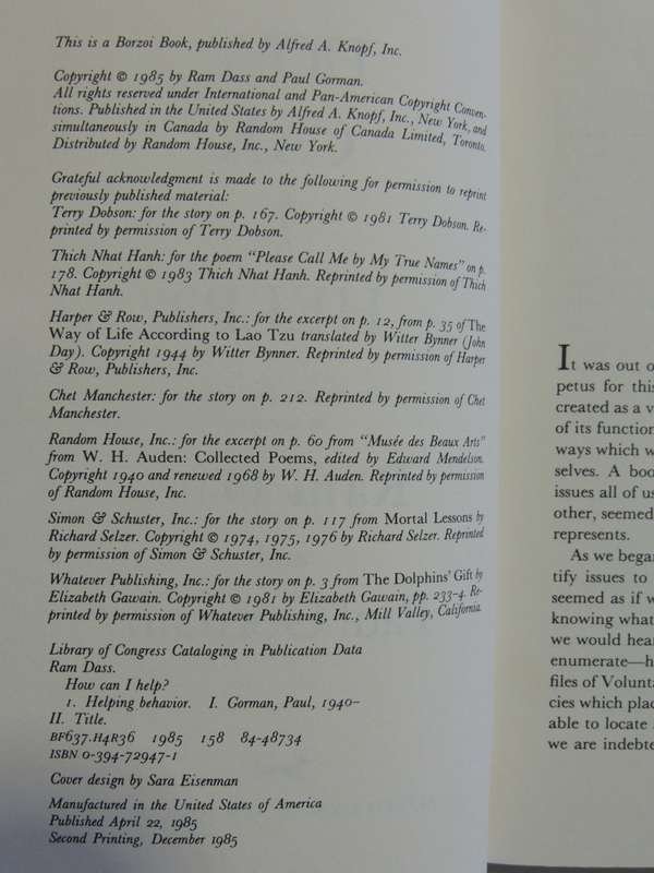 How Can I Help? - Stories and Reflections on Service - Ram Dass, Paul Gorman   INSCRIBED by Ram Dass