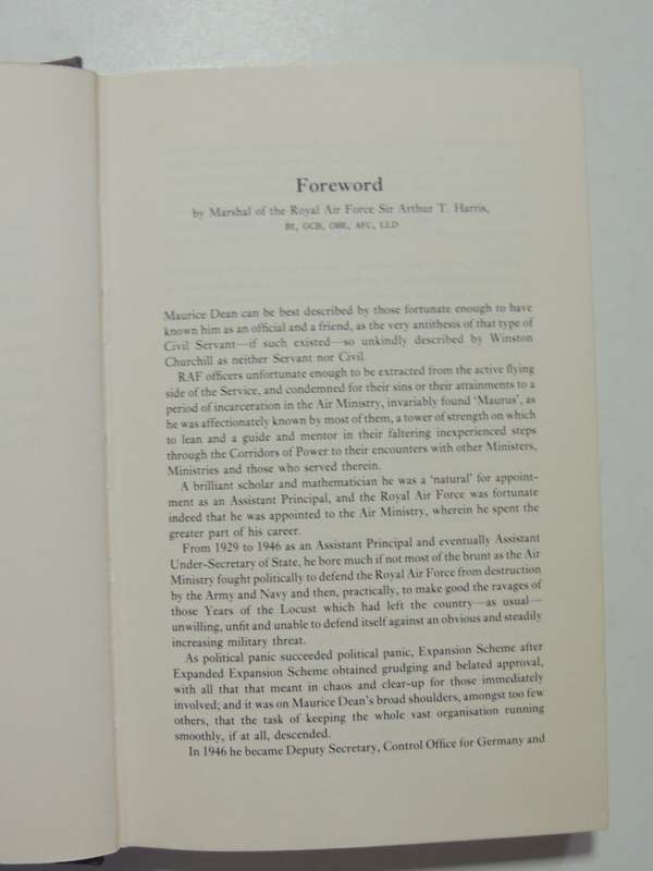 The Royal Air Force And Two World Wars - Sir Maurice Dean, KCB, KCMG