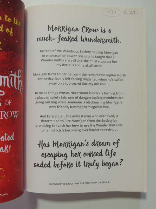 Wundersmith, The Calling of Morrigan Crow - Jessica Townsend