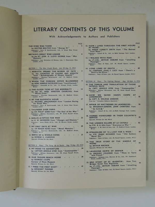 `I Was There` - The Human Story OF The Great War Of 1914 - 1918 - ed. Sir John Hammerton - 4 Volumes