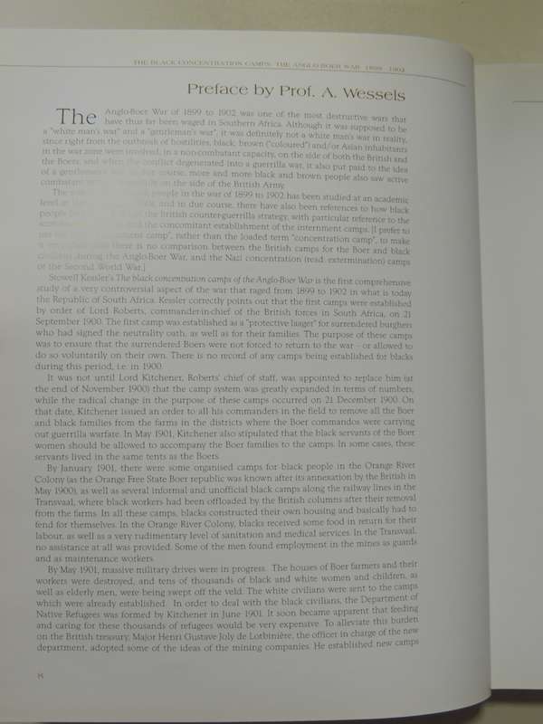 The Black Concentration Camps of the Anglo- Boer War 1899-1902 - Stowell Kessler