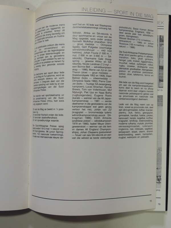 S.A. Polisiesportgedenkalbum 1913 - 1988           Pub 1989
