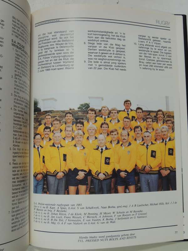 S.A. Polisiesportgedenkalbum 1913 - 1988           Pub 1989