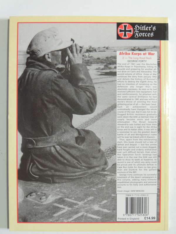 Afrika Korps At War - Vol 2 The Long Road Back - George Forty