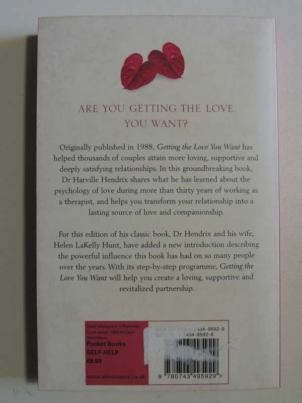 Getting The Love You Want, A Guide For Couples - Harville Hendrix