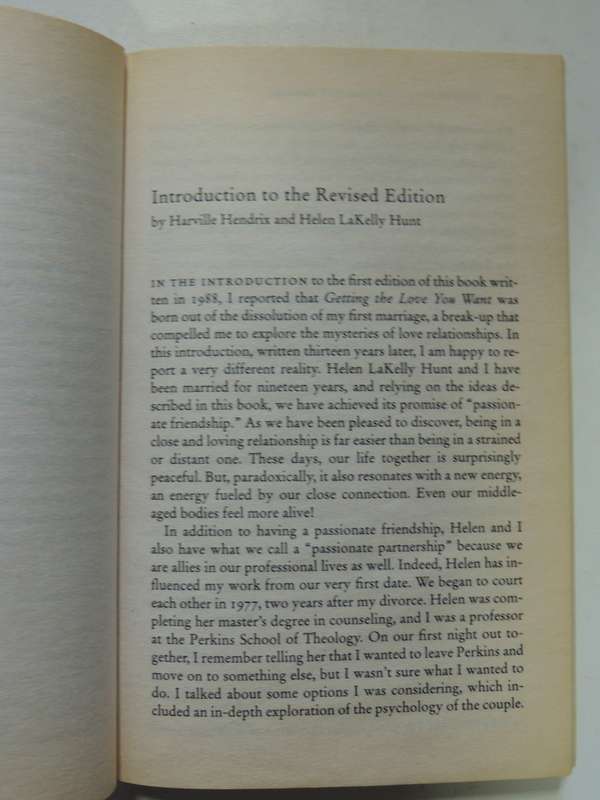Getting The Love You Want, A Guide For Couples - Harville Hendrix