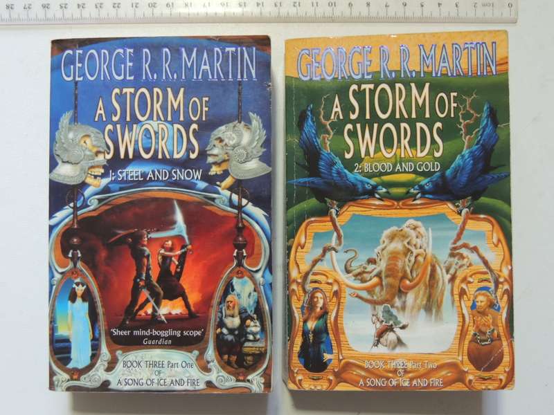 A Storm of Swords, Books 1 & 2, Steel and Snow, Blood & Gold George RR Martin   Part 1: 1st Paperbac