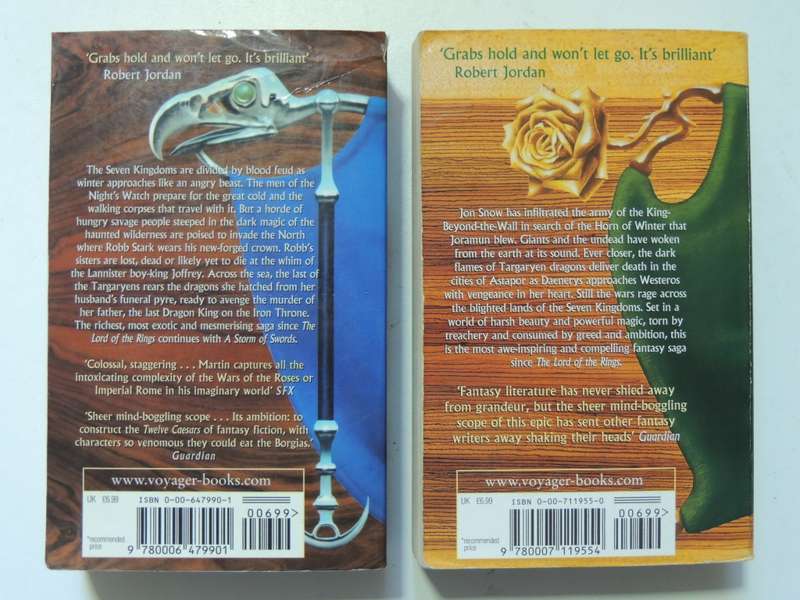 A Storm of Swords, Books 1 & 2, Steel and Snow, Blood & Gold George RR Martin   Part 1: 1st Paperbac