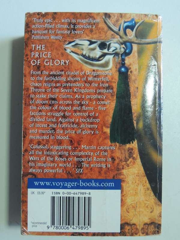 A Clash of Kings, Book 2 of Song of Ice and Fire - George RR Martin  1st Paperback Ed., 3rd Printing
