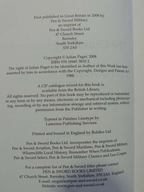 The Crusading General - The Life Of General Sir Bernard Paget GCB, DSO, MC- Julian Paget