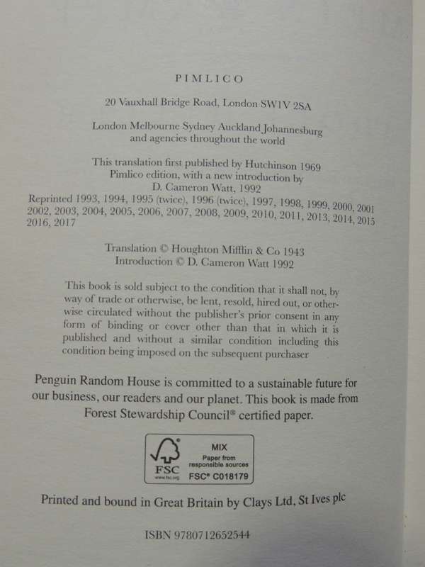 Mein Kampf - Adolf Hitler    Translated by Ralph Manheim