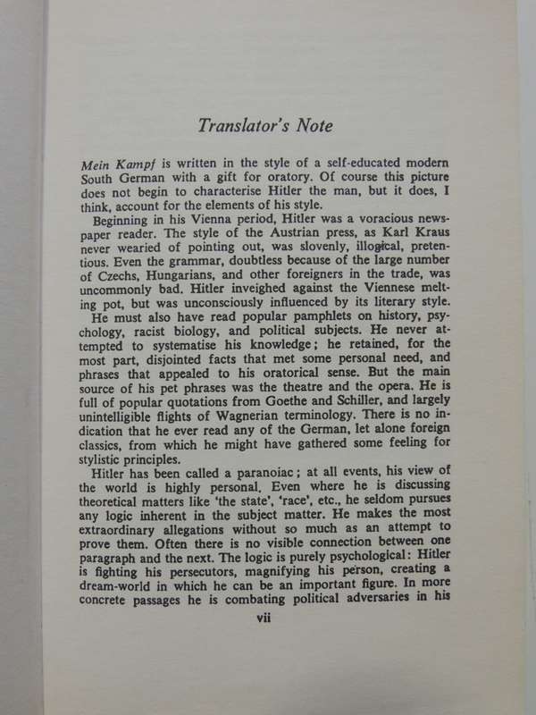 Mein Kampf - Adolf Hitler    Translated by Ralph Manheim