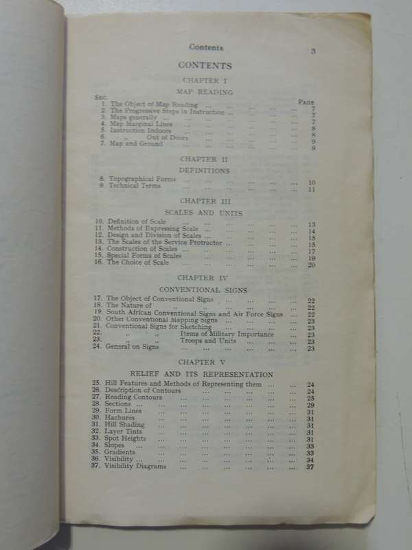 Union Of South Africa - Notes On Map ReadingGeneral Staff, U.D.F., Defence Headquarters Pretoria