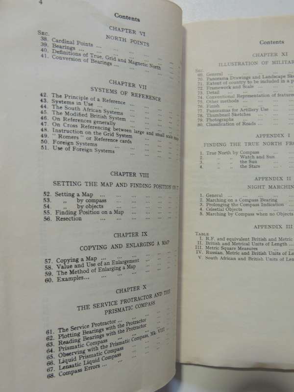 Union Of South Africa - Notes On Map ReadingGeneral Staff, U.D.F., Defence Headquarters Pretoria