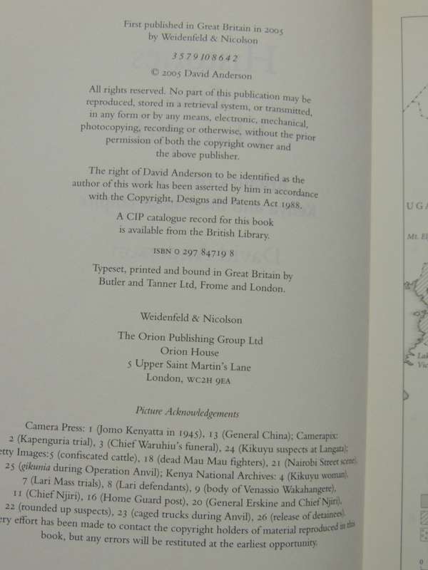 Histories Of The Hanged - Britain`s Dirty War In Kenya And The End Of The Empire - David Anderson