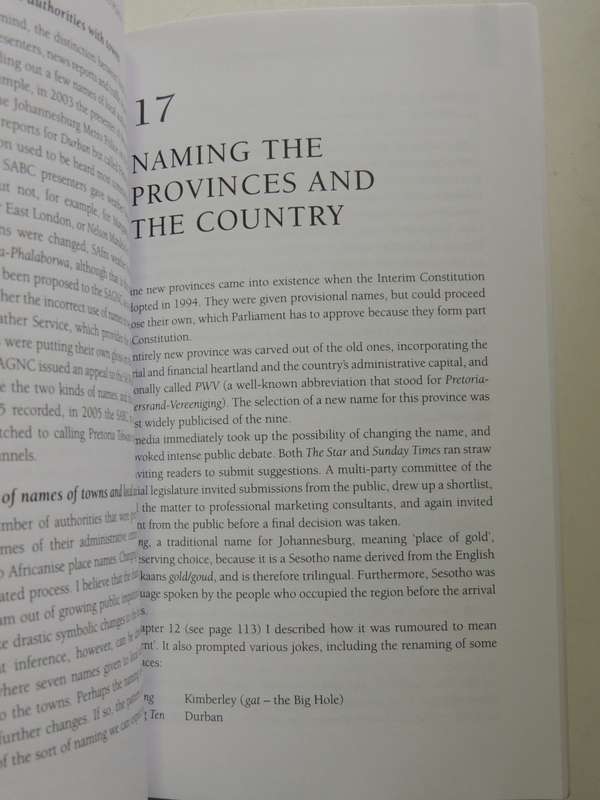 Falling Into Place - The Story Of Modern South African Place Names - Elwyn Jenkins