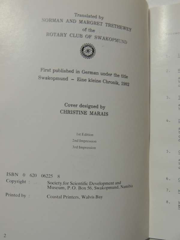 Swakopmund - A Chronicle Of The Town`s People, Places And Progress - Ursula Massman