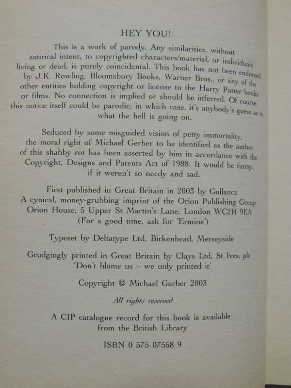 Barry Trotter And The Unnecessary Sequel - Michael Gerber