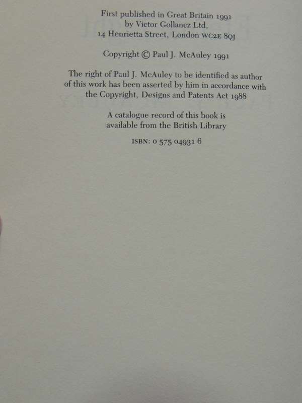 Eternal Light - Paul J. McAuley     1991 FIRST EDITION