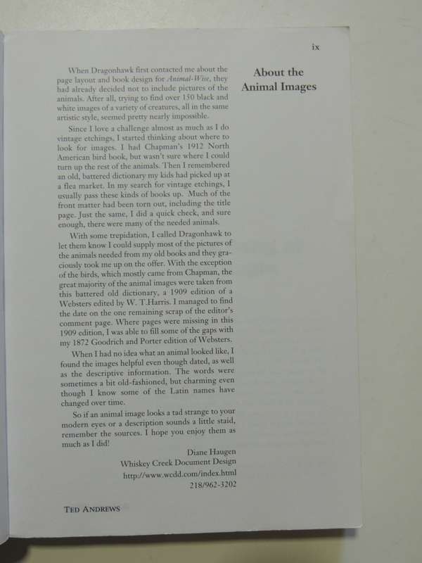 Animal - Wise - The Spirit Language And Signs Of Nature - Ted Andrews