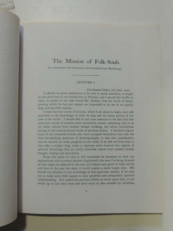 The Mission Of Folk-Souls In Connection With Germanic-Scandinavian Mythology - Rudolf Steiner