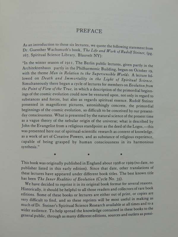 Evolution In The Aspect Of Realities - Rudolf Steiner