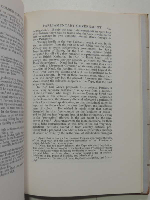 The Cape Colour Question - A Historical Survey - W.M. Macmillan