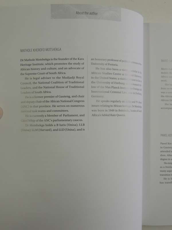 The Mudjadji Dynasty,Principles Of Female Leadership In African Cosmology -Mathole Kherofo Motshekga