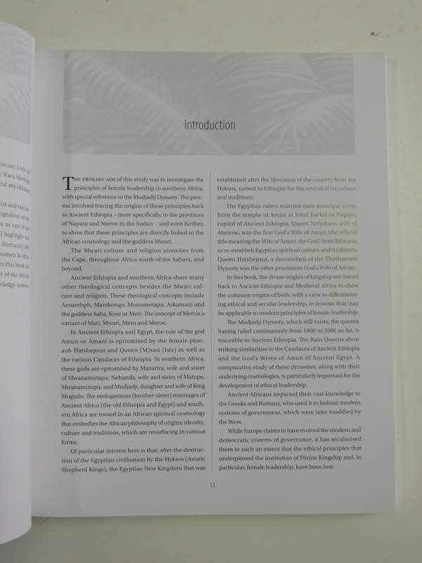 The Mudjadji Dynasty,Principles Of Female Leadership In African Cosmology -Mathole Kherofo Motshekga