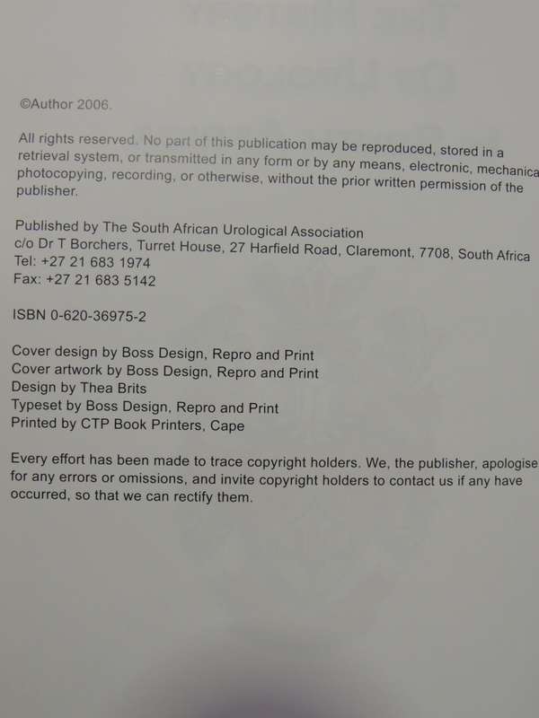 The History Of Urology In South Africa- I.M. Viljoen