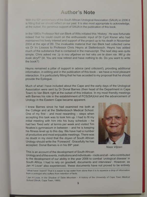 The History Of Urology In South Africa- I.M. Viljoen