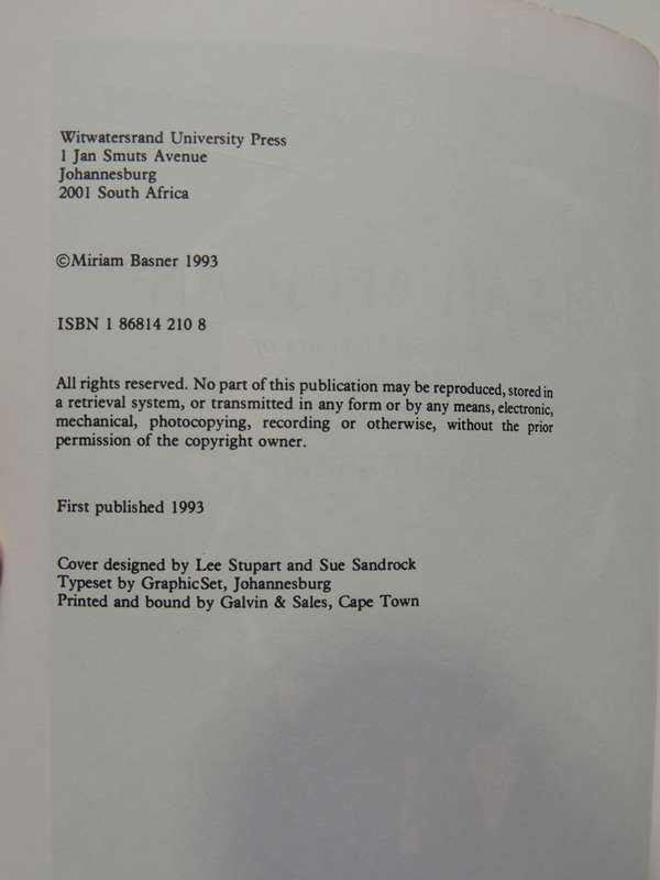 Am I An African?  The Political Memoirs of HM Basner - Miriam Basner