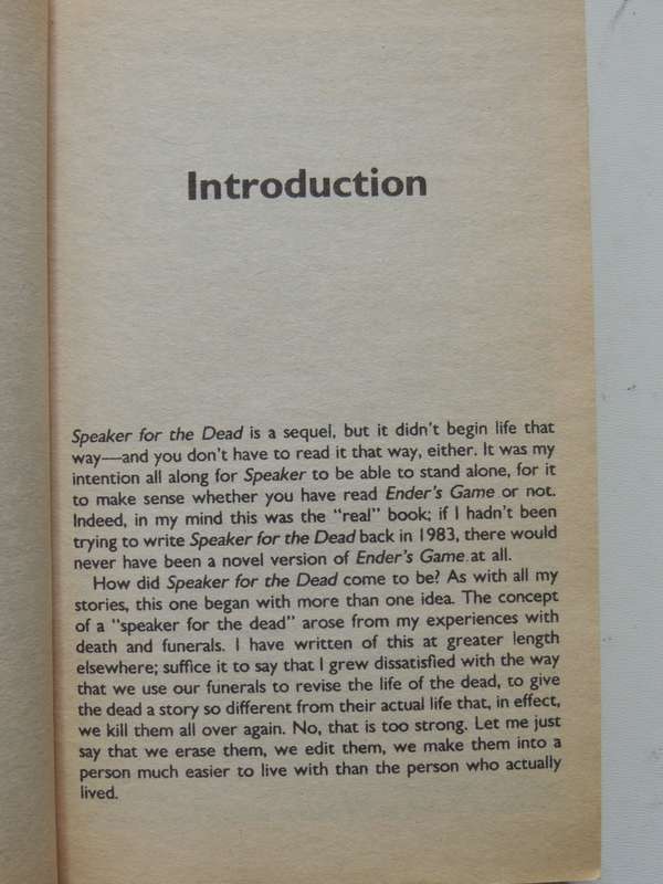 Speaker For The Dead - Ender Saga Vol 2 - Orson Scott Card