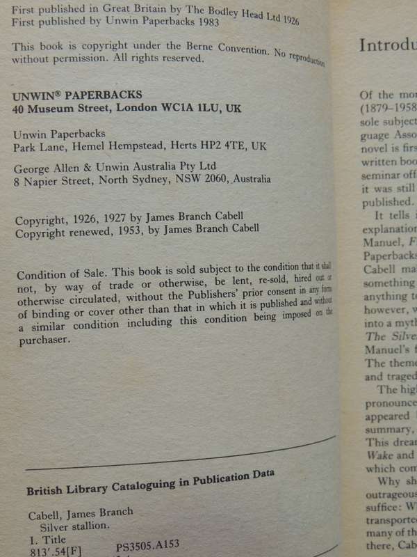 The Silver Stallion - James Branch Cabell