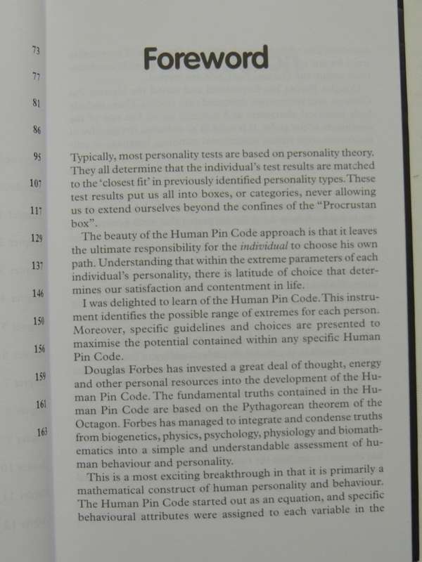 Human Pin Code, The Sacred Maths In Your Birth Date - (Inscribed D Forbes) Douglas Forbes, R Higgins