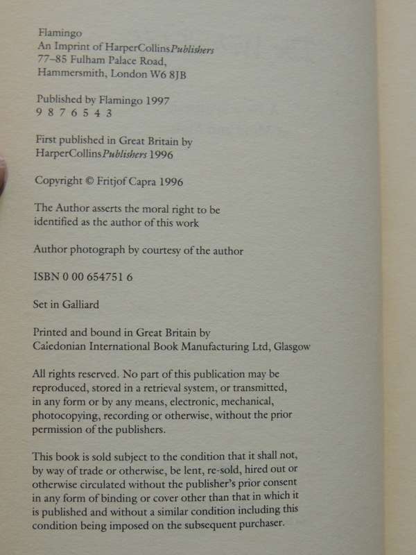 The Web of Life, A New Synthesis of Mind & Matter - Fritjof Capra