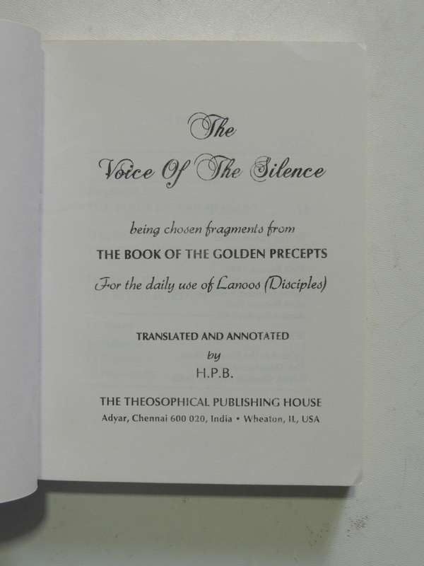 The Voice Of The Silence - H.P. Blavatsky