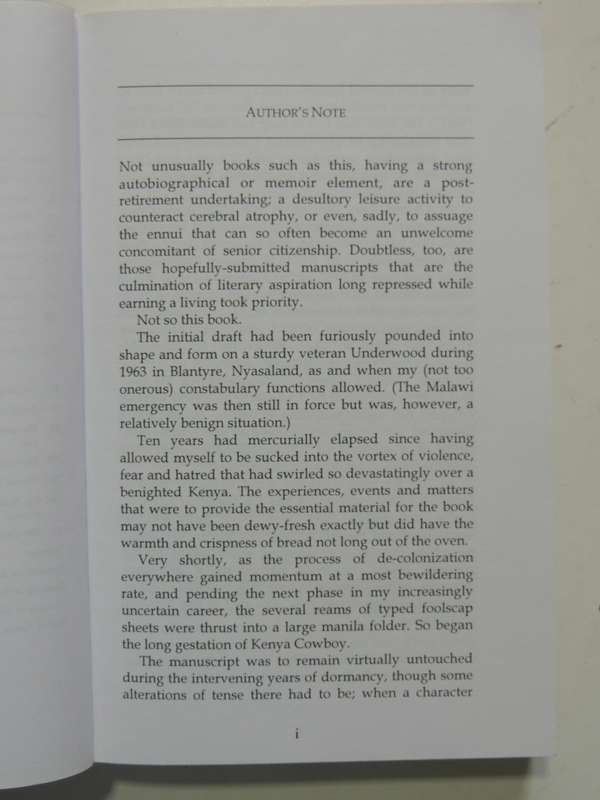 Kenya Cowboy, Police Officer`s Account of The Mau Mau Emergency - Peter Hewitt